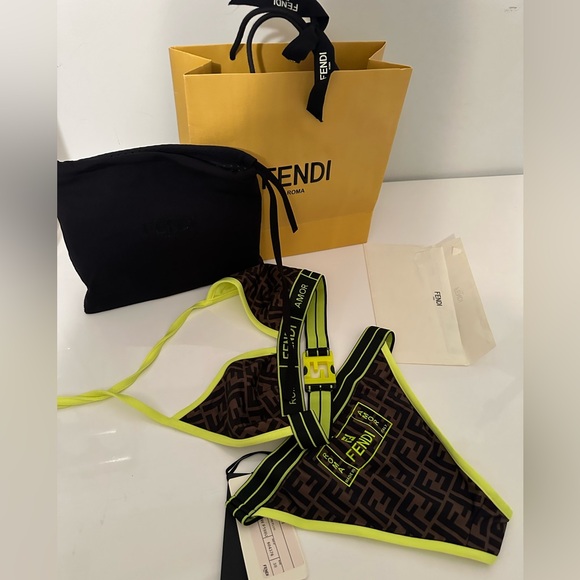 Fendi Logo Swimsuit Bikini NWT - Picture 8 of 8